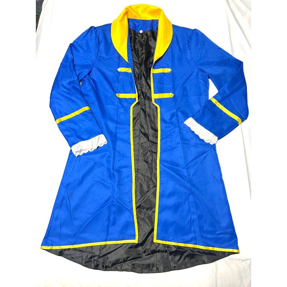 Mens Royal Prince Charming Beauty and The Beast Adult Blue Coat Size XL